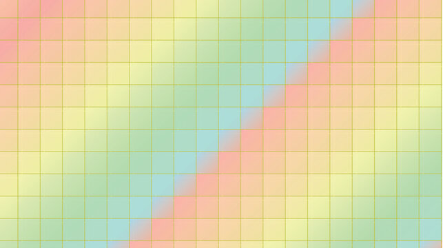 Colorful Soft Pastel Rainbow Gradient Grid Pattern