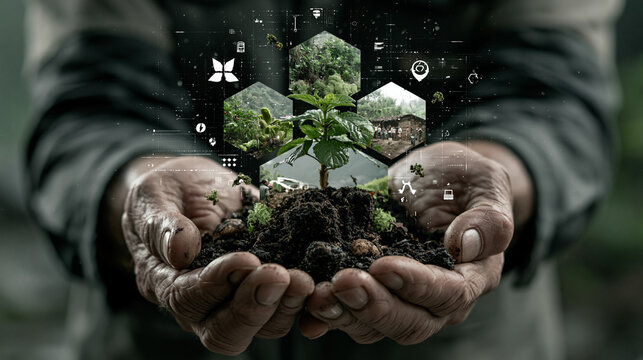 Advantages of sustainable and green investments highlighted in a documentary style photo, showcasing eco-friendly projects, renewable energy sources, and community development initiatives