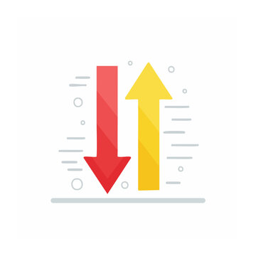 Up and Down Arrows on Graph Icon