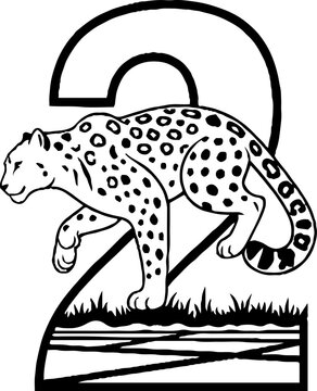 Majestic leopard walking on grassy terrain.