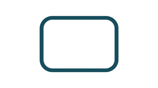 Blank Rounded Rectangle Icon Graphic Element.