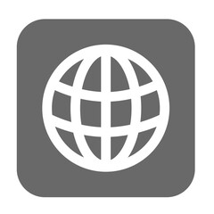Obraz premium vector earth globe icon with square