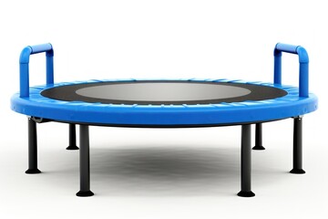 Fototapeta premium Fitness trambulin trampoline white background trampolining.