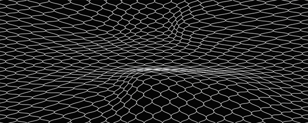 Fishing or soccer net. Repeated hexagon pattern. Black wired mesh texture isolated on white background.ilustrasion modern. © Isma