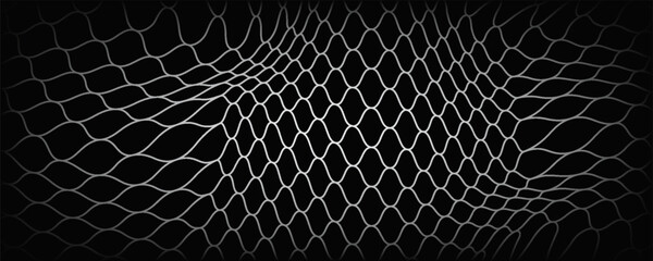Fishing or soccer net. Repeated hexagon pattern. Black wired mesh texture isolated on white background.ilustrasion modern.vector illustration © Isma