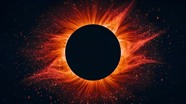 Swirling Cosmic Nebula With Radiant Golden Energy Flows and Deep Blue Celestial Space Dust