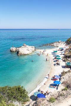 Xigia sulphur beach in summer, Zakynthos, Greek Islands, Greece