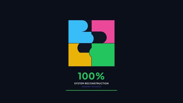 Colorful puzzle pieces infographic elements.