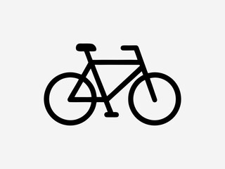 Fototapeta premium Simple Bicycle Outline Vector Icon Design