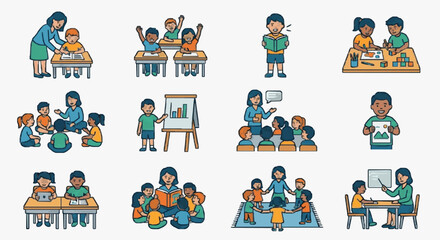 Children in Classroom Learning Activities. © Dodi