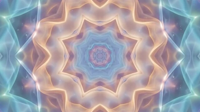 A kaleidoscope of soft, pastel light shifting in hypnotic slow motion.
