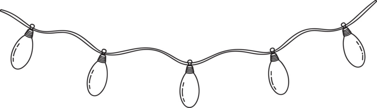Christmas string lights decorations for holiday festive season