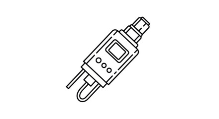 Digital Multimeter Outline Vector © Caket