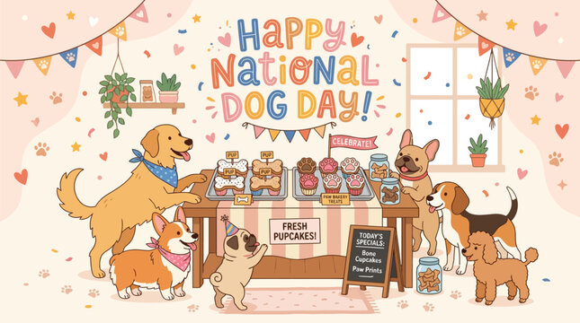 Dogs celebrate national dog day with pupcakes