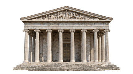 Obraz premium Ancient Greco‑Roman Stone Temple – High‑Resolution Architectural Image Representing Classical Columns, Symmetry, and Cultural Heritage for Historical, Educational, and Creative Projects