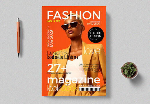 Modern Fashion Magazine Cover Template