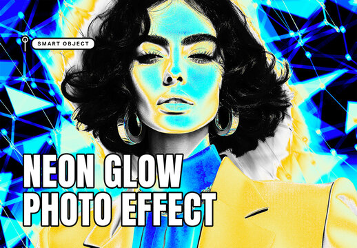 Neon Glow Photo Effect Template