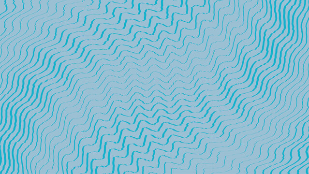 Abstract illustration light blue background with parallel diagonal wavy lines in digital art style