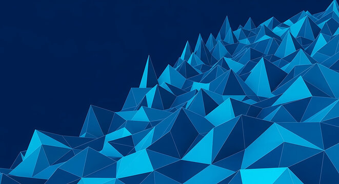 Abstract geometric 3D background with blue triangular pyramid shapes abstract geometric triangles background structure technology backdrop composition minimalist