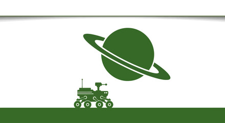 Mars Rover and Planet Vector Illustration © Vectors