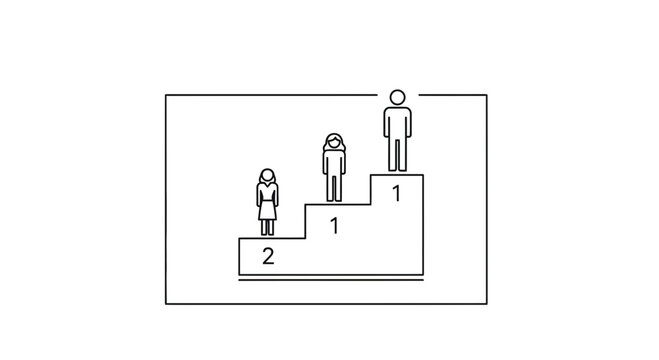 Diverse People on Podium Celebrating Victory, Success, and Achievement