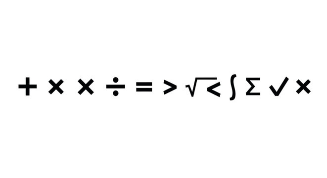 Mathematical Symbols Icon Set