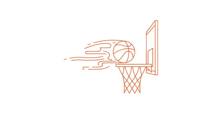 Minimalist Basketball Hoop Line Art Vector © ONE