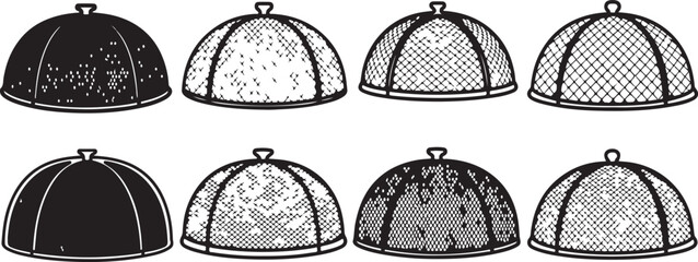 Assorted vintage style mesh dome covers with handles © mahafuza