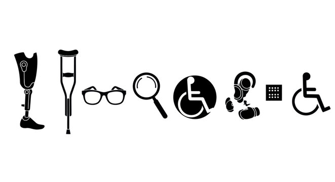 Accessibility and Assistive Technology Icon Set