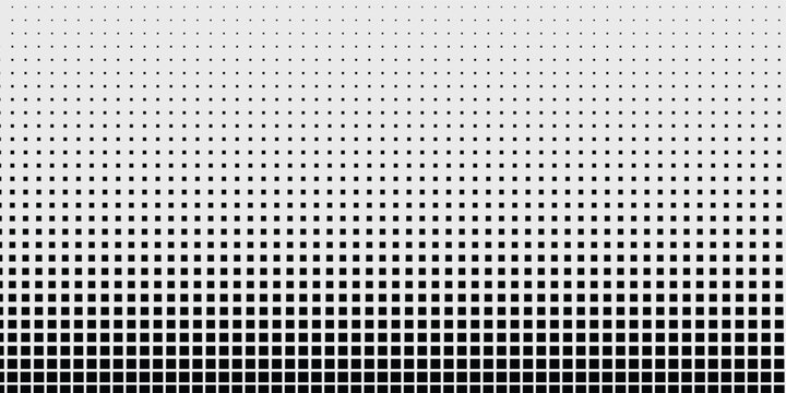 Geometric pattern of black diamonds on a white background.Seamless in one direction.Long fade out