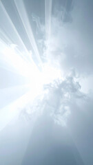 Obraz premium Ethereal Light Rays Through Clouds - Abstract Spiritual & Heavenly Background