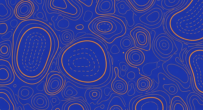 Abstract topographic map style background with blue concentric lines topographic abstract contours background geometry geographic elevation cartography navigation illustration