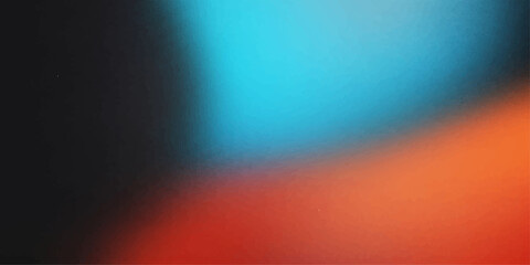 Fototapeta premium An abstract blend of dark gray, vibrant cyan, and warm orange hues creates a visually striking and dynamic background.