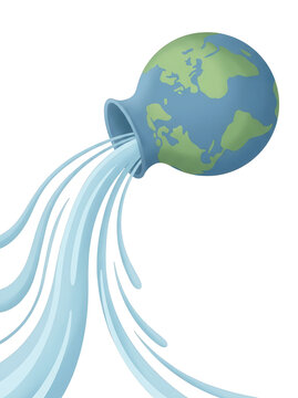 Earth jellyfish transparent background illustration