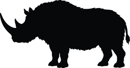 Black rhino silhouette standing © Kayem