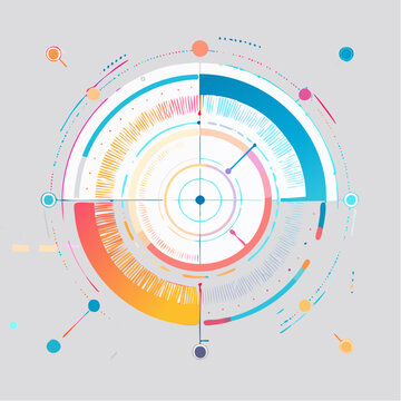 Abstract Futuristic Circular Technology Interface