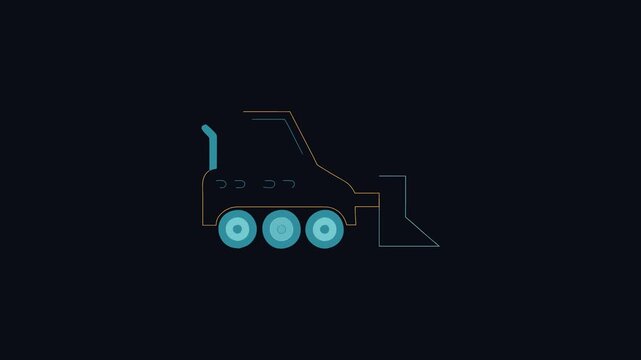 Industrial Bulldozer Icon for Land Development