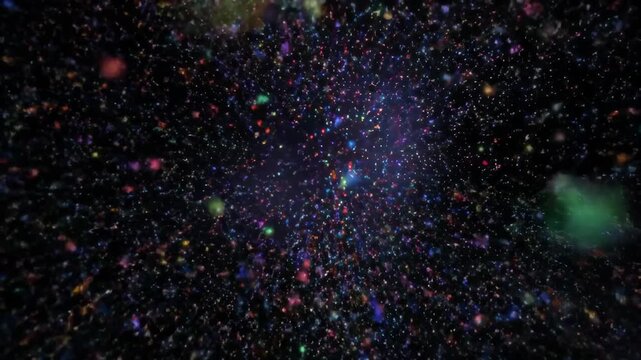 Particle light effect blooming background material, gorgeous fireworks particle special effects