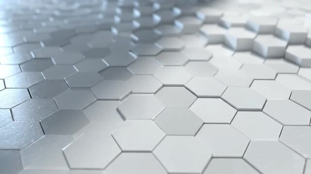 Abstract geometric pattern of hexagonal shapes with varying depths