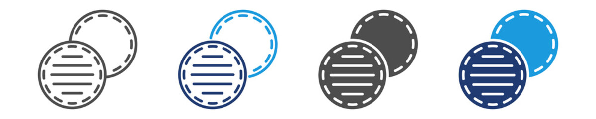 cotton pad icon set multiple style © Dahlianiqi