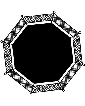 Octagon UFC ring tshirt design tattoo art