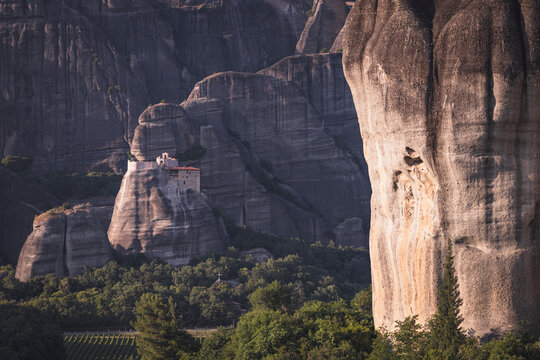 Greek Orthodox monastery atop a Meteora rock formation