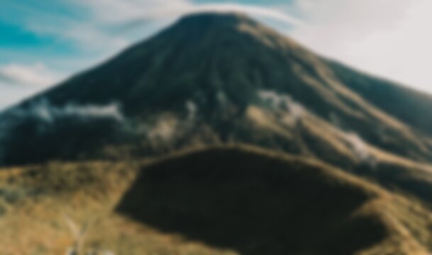 Blurred of Kembang Mountain, Wonosobo, Central Java, Indonesia