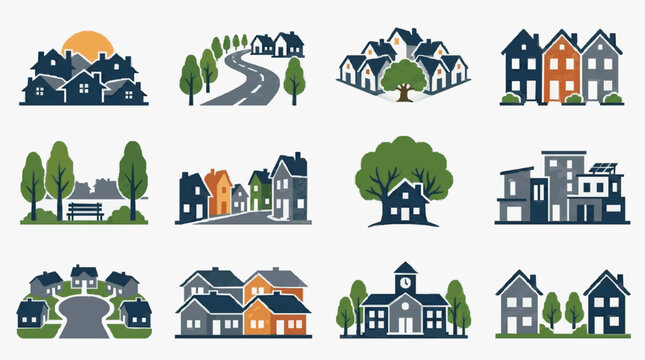 Diverse Residential Household Styles Collection.
