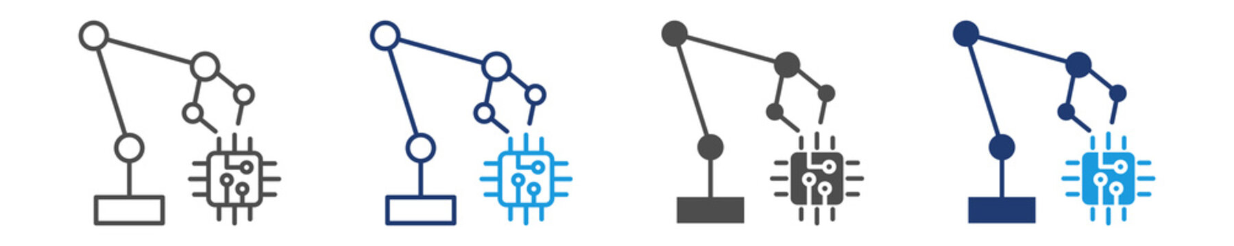 cyber manufacturing multi purpose icon set