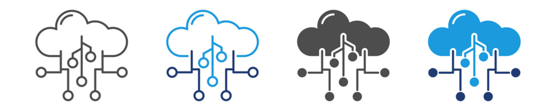 cloud computing multi purpose icon set