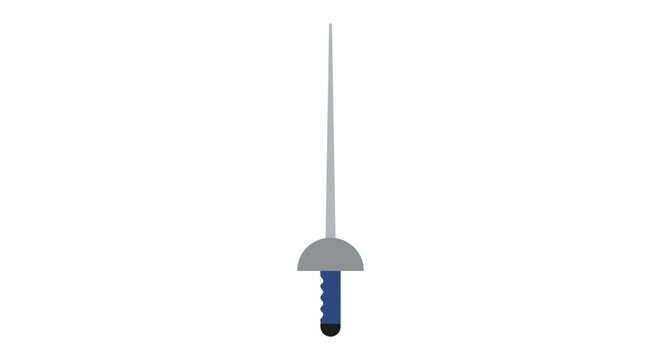 High Quality Fencing Foil Sword Vector Illustration for Sport Competitions and Athletic Training