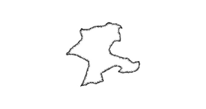 Sketch Malatya outline map animation - smooth progressive reveal