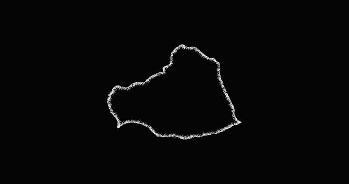 Sketch Sanliurfa outline map animation - smooth progressive reveal