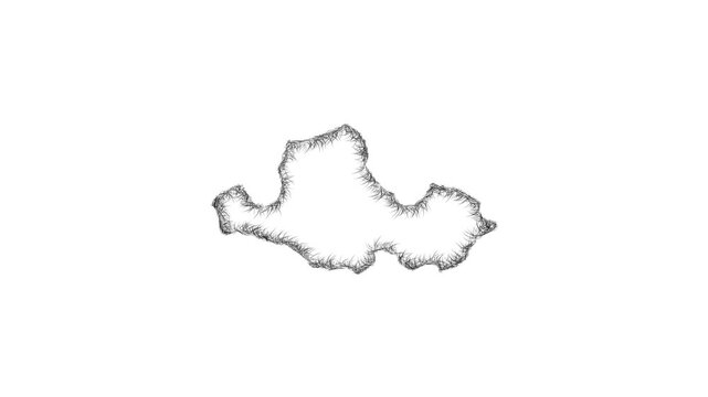 Sketch Samsun outline map animation - smooth progressive reveal